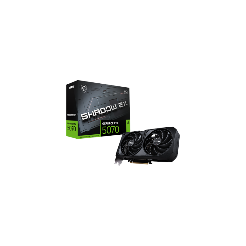 MSI GeForce RTX 5070 12G SHADOW 2X OC NVIDIA 12 GB GeForce RTX 5070 GDDR7 HDMI ports quantity 1 PCI Express