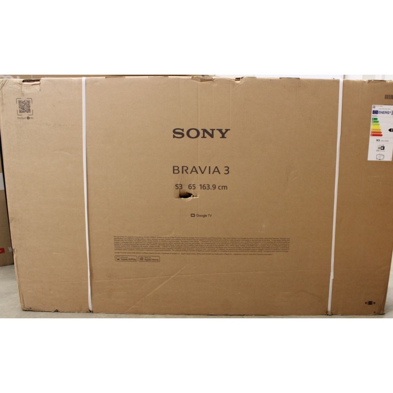 Sony K65S35B Bravia 3 65 Smart TV Android TV QFHD Black DAMAGED PACKAGING