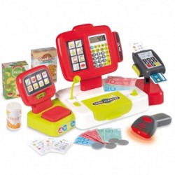 SMOBY Electronic Cash Register With Scanner Red