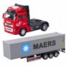 Truck Container With Pull-Back Drive Opening Doors Gray Red