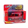 Fire Truck Metal Pull Back Motor Lights Sounds Red 1:32
