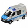 Metal Police Car with Pull Back Motor, Lights and Sounds 1:32