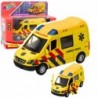 Ambulance Metal Pull Back Motorized Lights Sounds Yellow 1:32