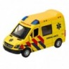 Ambulance Metal Pull Back Motorized Lights Sounds Yellow 1:32