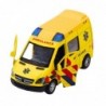 Ambulance Metal Pull Back Motorized Lights Sounds Yellow 1:32