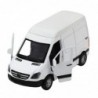 Metal Delivery Truck With Pull Back Motor, Lights, Sounds, White 1:32