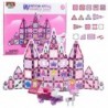Magnetic Blocks Stained Glass Windows For Painting Pink Markers 126 pcs.