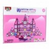 Magnetic Blocks Stained Glass Windows For Painting Pink Markers 126 pcs.