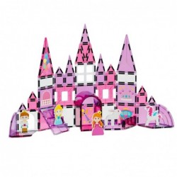 Magnetic Windows Blocks for Girls Pink 58 pcs.
