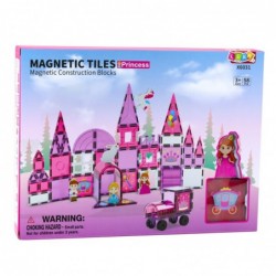 Magnetic Windows Blocks for Girls Pink 58 pcs.