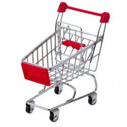 Mini Metal Shopping Cart Role Play Doll Decoration