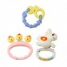 Set of Rattles and Teethers for Babies Pastel Colors 7 pcs.