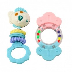 Set of Rattles and Teethers for Babies Pastel Colors 7 pcs.