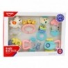 Set of Rattles and Teethers for Babies Pastel Colors 7 pcs.