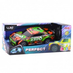 Remote Controlled Racing Car with Light-Up Body Orange and Green