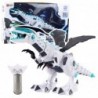 Remote Controlled RC Robot Dinosaur Lights Sounds White