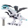 Remote Controlled RC Robot Dinosaur Lights Sounds White