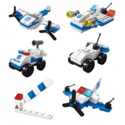 Set of Construction Blocks Helicopter Vehicles 6 in 1 137 pcs.