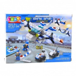 Set of Construction Blocks Helicopter Vehicles 6 in 1 137 pcs.
