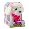 Interactive Poodle Dog with Bows on a Leash Walks and Barks White