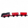 Mini Electric Magnet Train Locomotive 2 Wagons Red