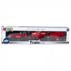 Mini Electric Magnet Train Locomotive 2 Wagons Red