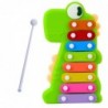 Cymbals Musical Instrument for Toddlers 8 Tiles Dinosaur Green