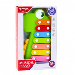 Cymbals Musical Instrument for Toddlers 8 Tiles Dinosaur Green