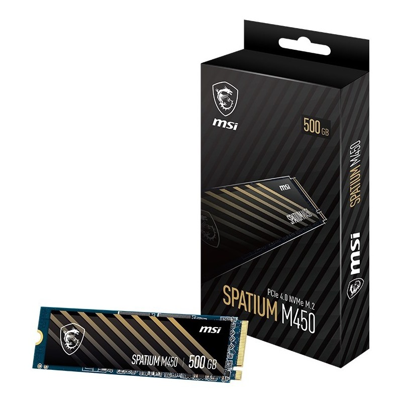 MSI Spatium M450 PCIe 4.0 NVMe M.2 500GB PCI Express 4.0 3D NAND