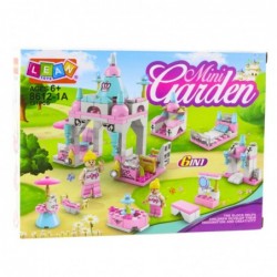 Construction Blocks Building Pink Pastel 6 in 1 131 Pieces