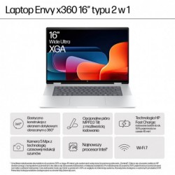 HP Envy 16-AC0013D Ultra 5 125U 16" WUXGA Touch 16GB SSD512 BLKB x360 Win11 Glacier Silver (REPACK) 2Y