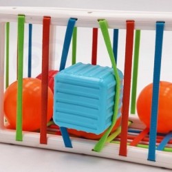 WOOPIE Гибкий сенсорный сортировщик кубиков для детей Разноцветные формы 13 эл.