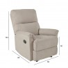 Recliner armchair GUSTAV, dark beige