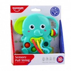 Green Sensory Elephant Rattle with Moving Elements