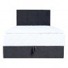 Continental bed LEVI 120x200cm, with mattress, dark grey