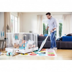 LEIFHEIT CleanTenso Upright steam cleaner 0.55 L 1200 W Blue, White