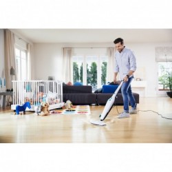 LEIFHEIT CleanTenso Upright steam cleaner 0.55 L 1200 W Blue, White