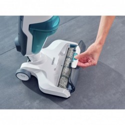 Leifheit Regulus Aqua PowerVac Stick vacuum Battery Dry&wet Foam Bagless Blue, Grey, White