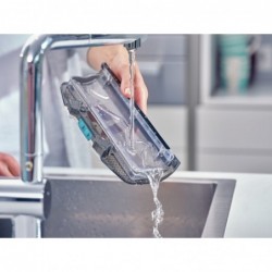 Leifheit Regulus Aqua PowerVac Stick vacuum Battery Dry&wet Foam Bagless Blue, Grey, White