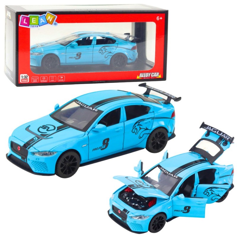 Jaguar Metal Car Lights Sounds Blue