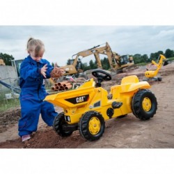 Педальный трактор Rolly Toys rollyKid Dumper по лицензии Caterpillar