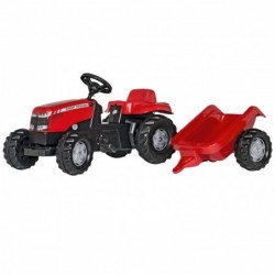 Педальный трактор Rolly Toys rollyKid Massey Ferguson с прицепом