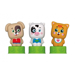 Clemmy Sweet Animals Kitten, Puppy & Cow Blocks & Booklet Clementoni 17849