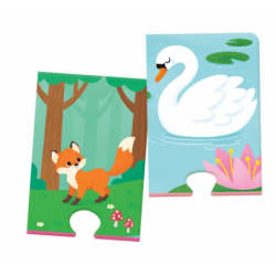 Puzzle Animals and Their Shadows Play and Learn Polish Language Clementoni 50762