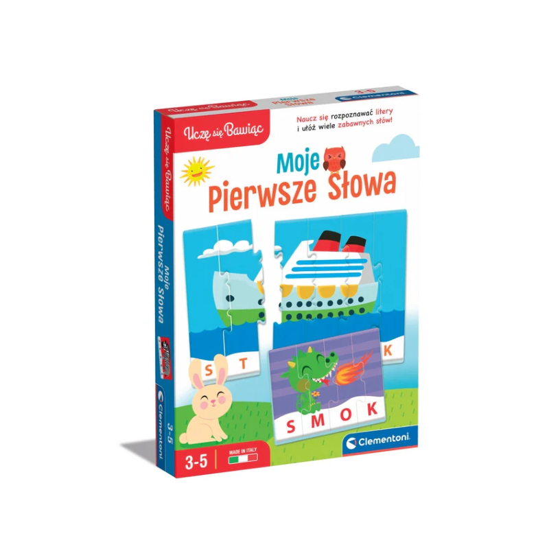 Educational Game Puzzle: My First Words Play and Learn Polish Language Clementoni 50770