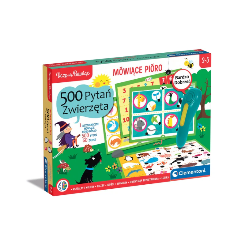 Talking Pen 500 Questions: Animals Play and Learn Polish Language Clementoni 50781