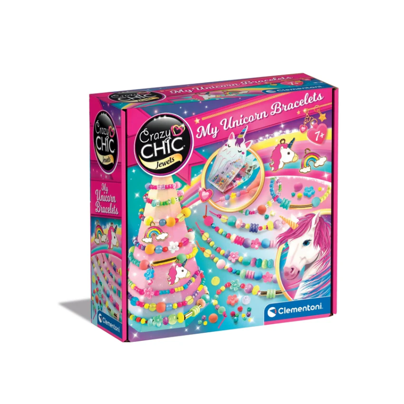 Crazy Chic Unicorn Bracelet Bead Set Clementoni 50882