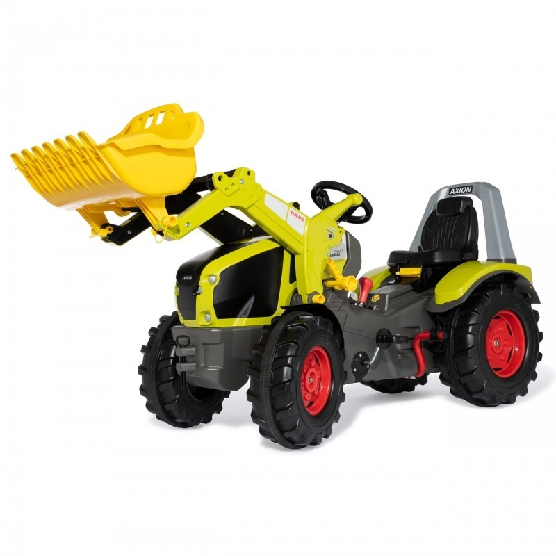 Педальный трактор CLAAS X-Trac Premium Bucket Бесшумные колеса Rolly Toys Зубчатые тормоза