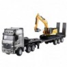 Truck With Trailer Remote Control Excavator RC Lights Sound Huina 1:18