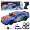 RC Sports Car with Illuminated Drift Body, Blue
